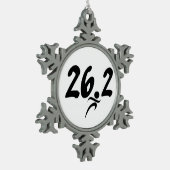 26.2マラソン スノーフレークピューターオーナメント (左)