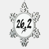 26.2マラソン スノーフレークピューターオーナメント (右)