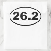 26.2マラソン 楕円形シール (バッグ)