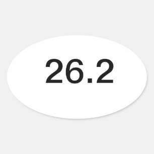 26.2マラソン 楕円形シール