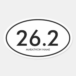 26.2マラソン 楕円形シール