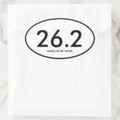 26.2マラソン 楕円形シール (バッグ)