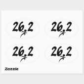 26.2マラソン 楕円形シール (シート)