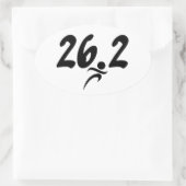 26.2マラソン 楕円形シール (バッグ)
