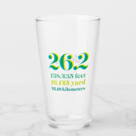 26.2マラソ走ン距離グリーン タンブラーグラス