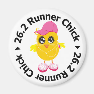 26.2ランナーのひよこ マグネット
