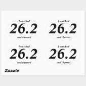 26.2時計と応援 楕円形シール (シート)