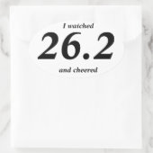 26.2時計と応援 楕円形シール (バッグ)