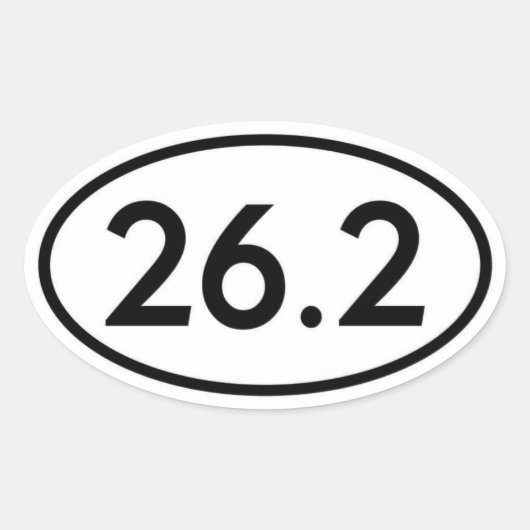 26.2楕円ステッカー 楕円形シール (正面)