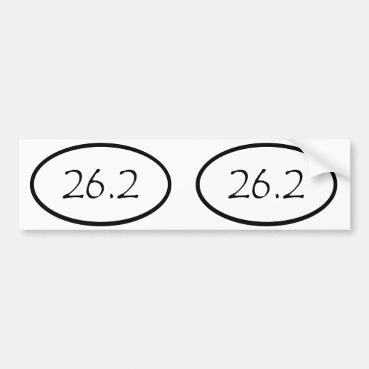 26.2楕円 バンパーステッカー (正面)