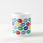 26.2 13.1 5k 10k 15k 20kの連続したマグ コーヒーマグカップ (中央)