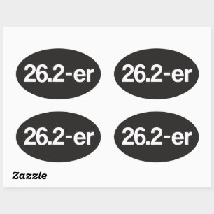 26.2-erまたはマラソン – マラソンランナーズシール 楕円形シール