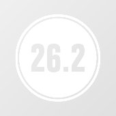 26.2 Full Marathon Black White ウィンドウサイン (シート)