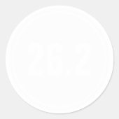 26.2 Full Marathon Black White ラウンドシール (正面)