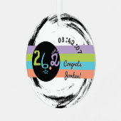 26.2 Marathon Runner Congrats Eclectic  メタルオーナメント (正面左)