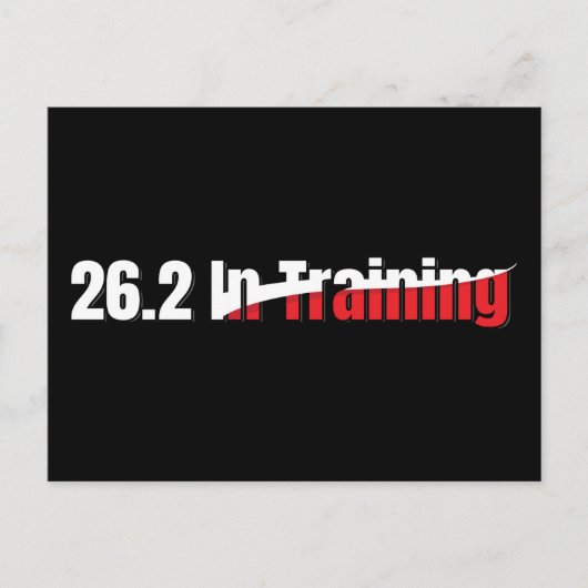 26.2 Training 芸術的 Marathonのランニング ポストカード (正面)
