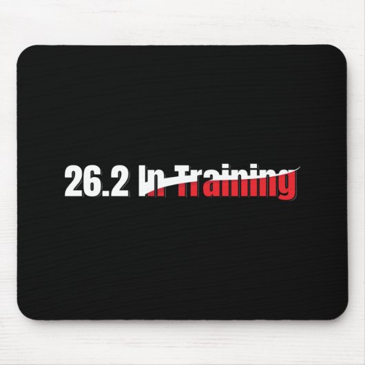 26.2 Training 芸術的 Marathonのランニング マウスパッド (正面)
