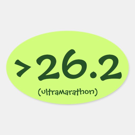 >26.2 (ultraamarathon)ステッカー 楕円形シール (正面)