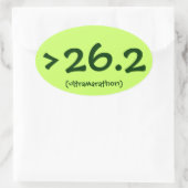 >26.2 (ultraamarathon)ステッカー 楕円形シール (バッグ)
