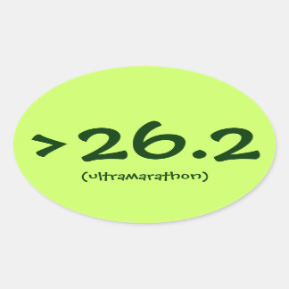 >26.2 (ultraamarathon)ステッカー 楕円形シール