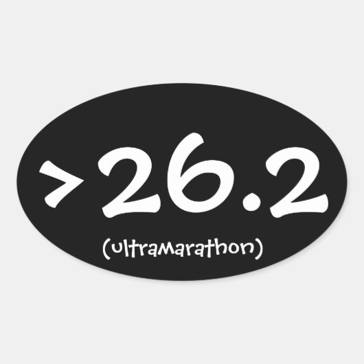 >26.2 (ultraamarathon)ステッカー 楕円形シール (正面)