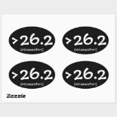 >26.2 (ultraamarathon)ステッカー 楕円形シール (シート)
