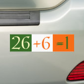 26+6=1 バンパーステッカー (車上)