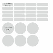 26 Namensaufkleber Pinselstrich Lila - Glitzer | シール