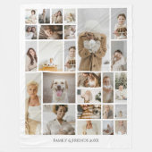 26 Photo Collage Family Personalized フリースブランケット (正面)