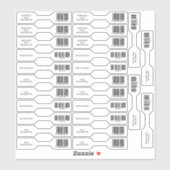 26 UPCバーコードインベントリバーベルのセット シール (シート)