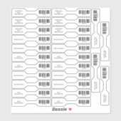 26 UPCバーコードインベントリバーベルステッカー シール (シート)