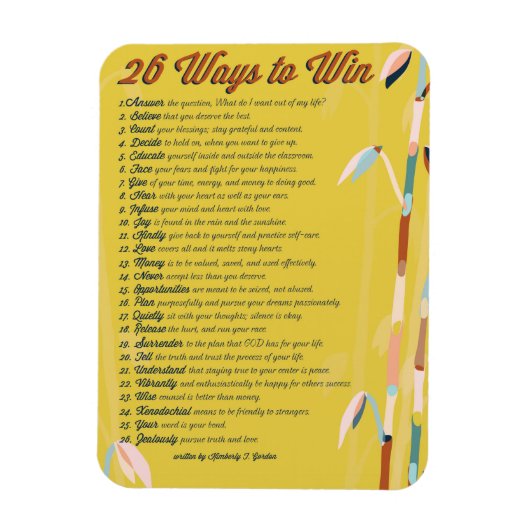 26 Ways勇気付けられるフォトマグネット – マスタード マグネット (縦)