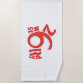 26 word story logo ビーチタオル (正面)