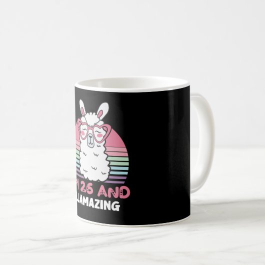 26 Year Old Bday Llamazing 26th Birthday Llama コーヒーマグカップ (正面右)