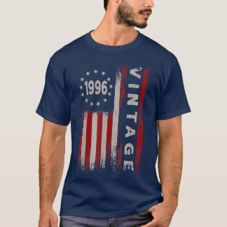 26 Year Old Gifts Vintage 1996 American Flag 26th  Tシャツ