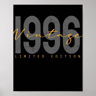 26 Years Old Vintage 1996 26th Birthday ポスター