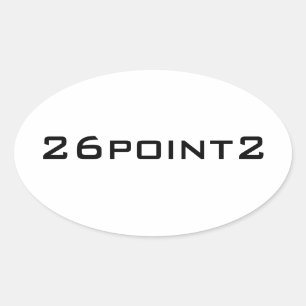 26Point2 (26.2)オーバルマラソンステッカー 楕円形シール
