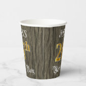 26th Birthday Party — フェイク金ゴールド&ウッドフェイク・ルックス 紙コップ (右)