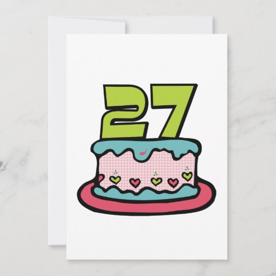 27歳のお誕生日ケーキ カード Zazzle Co Jp