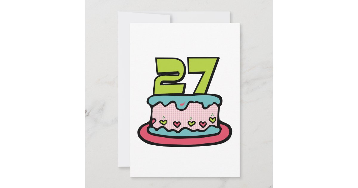 27歳のお誕生日ケーキ カード Zazzle Co Jp