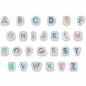 27アルファベットホログラフィックステッカーのセット シール (正面)