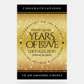 27エレガント周年記念結婚お祝い アクリルサイン (正面)