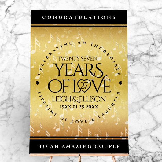 27エレガント周年記念結婚お祝い アクリルサイン