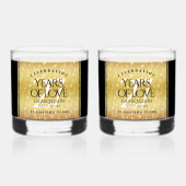 27エレガント周年記念結婚お祝い ウイスキーグラス (正面)