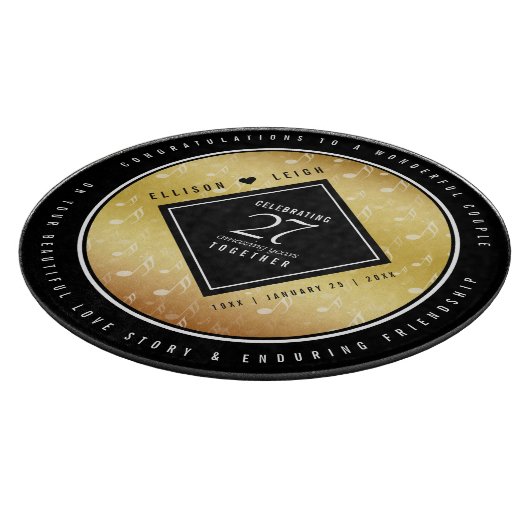 27エレガント周年記念結婚お祝い カッティングボード (角)