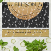 27エレガント周年記念結婚お祝い キッチンタオル (折り畳み)