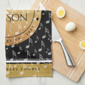 27エレガント周年記念結婚お祝い キッチンタオル (四つ折り)