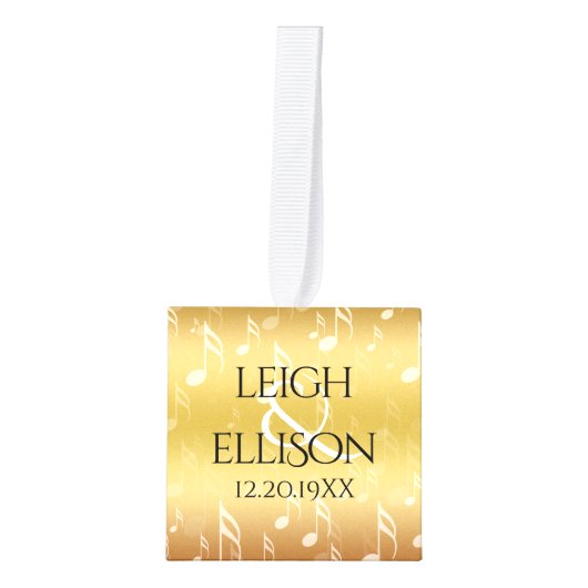 27エレガント周年記念結婚お祝い キューブオーナメント (正面)