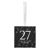 27エレガント周年記念結婚お祝い キューブオーナメント (右)