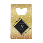 27エレガント周年記念結婚お祝い クレジットカード栓抜き (正面)